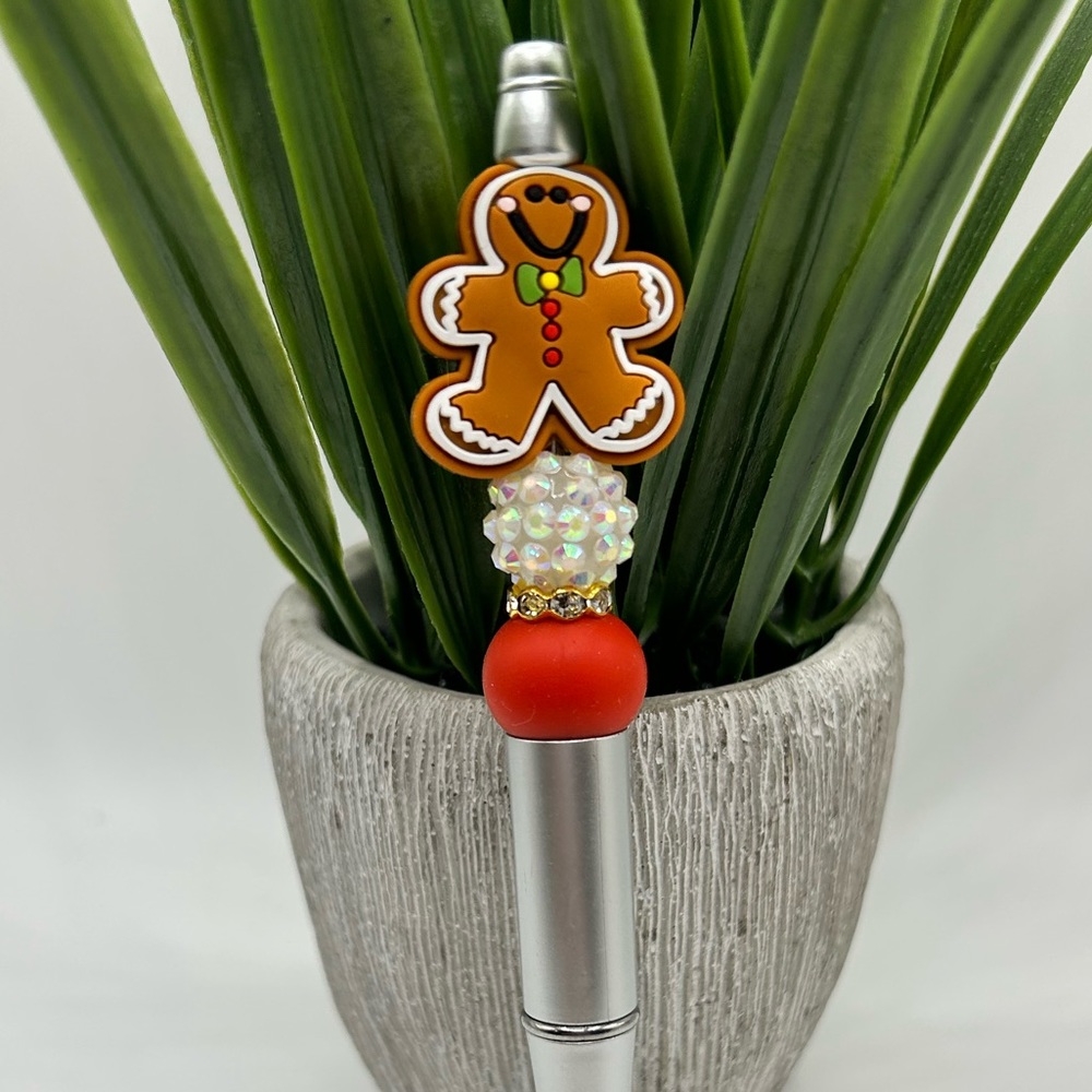 Ginger bread cookie beaded pen